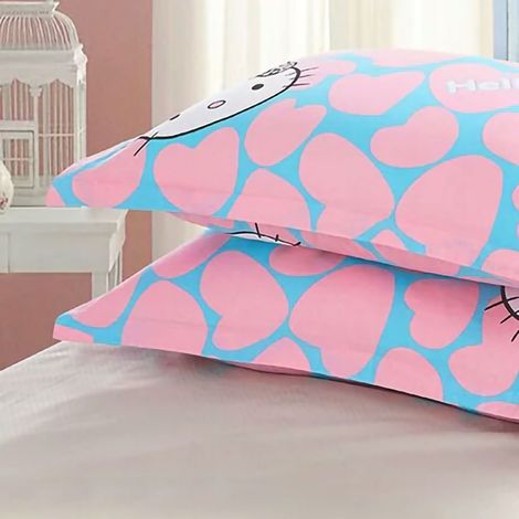 Taie d'oreiller en coton doux et confortable pour la famille et les amis, motif chaton, 1 pièce (1/5)