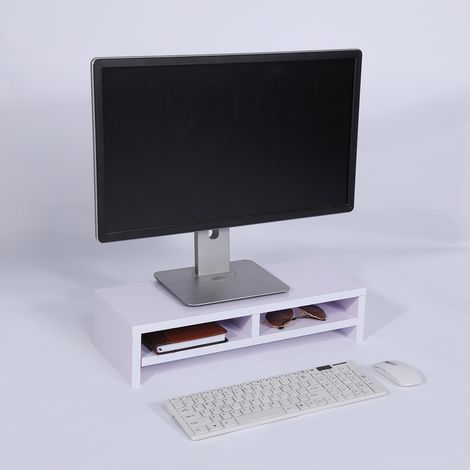 Support d'écran pour moniteur PC, TV LCD et ordinateur portable, rehausseur de bureau violet, étagère de rangement pour poste de travail