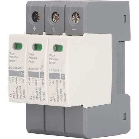 Parafoudre DC Protection Photovoltaïque Disjoncteur 3P 1000V 10-20KA Boîte de Distribution Fournitures (1/5)