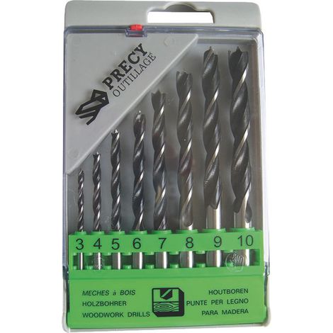 Estuche de 8 brocas para madera