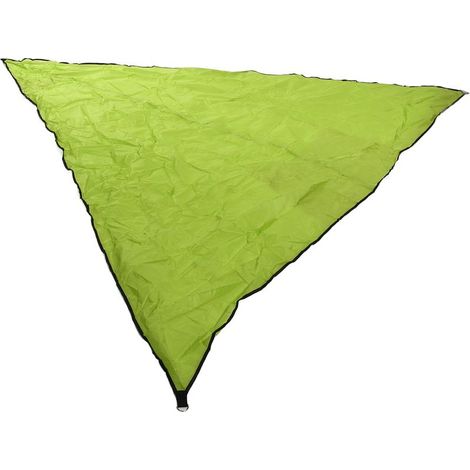 Toile d'ombrage triangulaire 4x4x4m en acier inoxydable, avec 3 câbles pour terrasse, jardin ou cour, couleur verte (1/5)