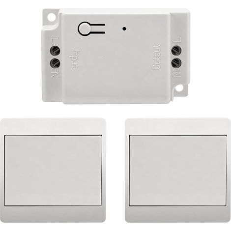 Interrupteur Sans Fil Auto-Alimenté, Kit Va Et Vient Sans Fil Sans Pile, étanche Ip67 Pour éclairage Domestique, Portée 200m, Installation Facile Pour Lampe, Extérieur Et Salle De Bain (1/5)