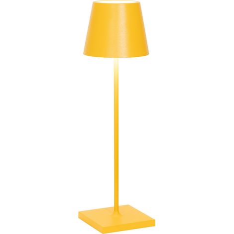 Zafferano - Lampada a led da tavolo Poldina Pro Ocra ricaricabile e dimmerabile - 2.2W 2200-2700-3000K (1/4)