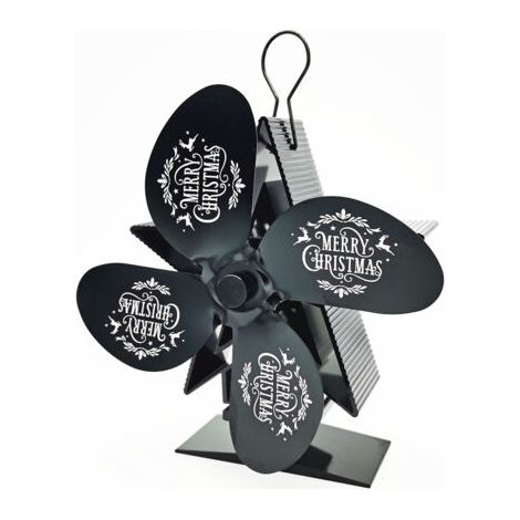 4-blade stove fan with thermometer – Heat-powered fireplace fan, quiet fan with overheat protection for wood stoves, gas fireplaces and fireplaces--DTEKGAZ