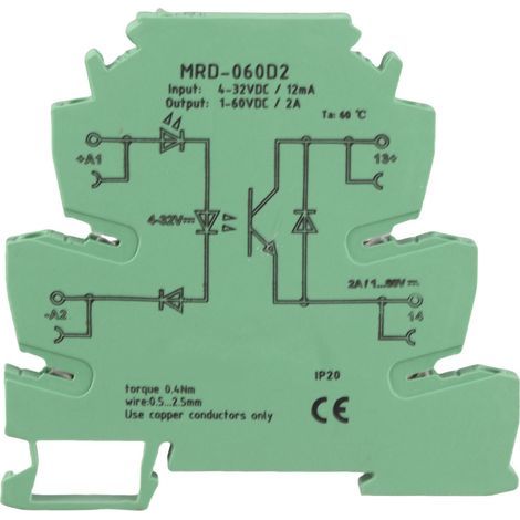 6.2mm Ultra-Slim Solid State Relay, 4-32VDC DIN Rail Input Relay Module for Home Office (1/5)