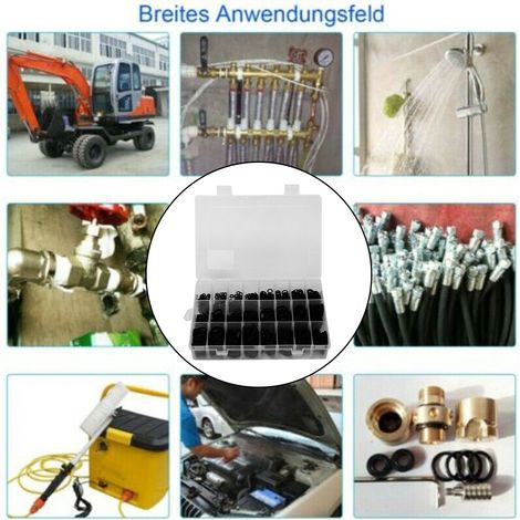 740 joints toriques en caoutchouc nitrile noir en boîte (FS080054) (1/5)