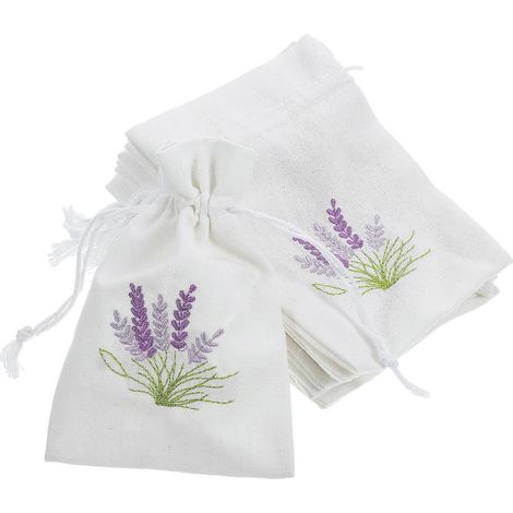 Lot de 10 sachets cadeaux rechargeables à la lavande, pour armoire (taille S) (1/5)