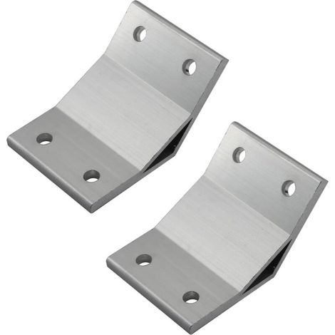 Lot de 2 équerres d'angle de 135 degrés série 8080 pour profilé d'extrusion d'aluminium (1/5)