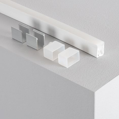 Profilo Silicone Effetto Neon SFLEX 12x20 Curva Laterale per Striscia LED IP20 fino a 10mm 3 m