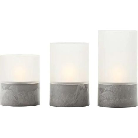 Brilliant Elegantes LED-Set Grau und Weiß 3 Lampen