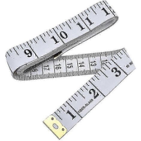 Lot de 3 mètres ruban souples de 150 cm - Mètres ruban en fibre de verre de haute qualité, compatibles avec les mensurations corporelles - Mesures horizontales et verticales (1/5)