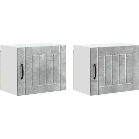 Maison Exclusive - Armario de Pared LUCCA 2 pcs Gris Hormigón 50