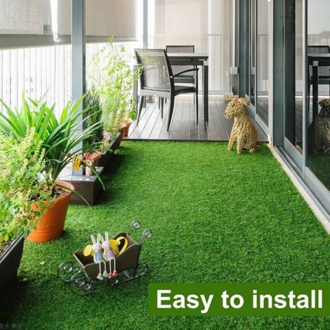 6Pcs Faux Gazon Exterieur Intérieur,15 X 15Cm Fausse Pelouse Modélisme Jardin,Morceaux De Gazon Artificiel,Tapis De Pelouse Artifi (1/5)