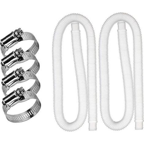Tuyau de remplacement - 32mm - Avec pinces en métal - Pour pompe 300/330/530/1000 - Polyéthylène (1/4)