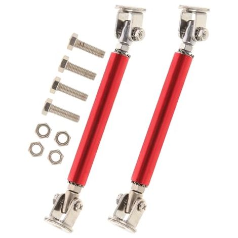 Pièces Jambe de Force Réglable en Alliage D'aluminium Rouge pour Lèvre de Pare-chocs de Voitures, Installation Facile, Barres Suspendre Robustes pour Accessoires Extérieurs Auto (1/5)