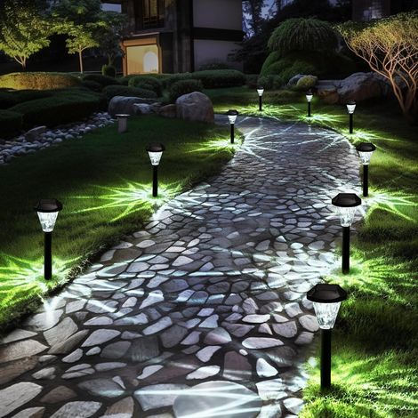 Set of 16 outdoor solar lights for patio, lawn, yard, garden and landscape (1/5)