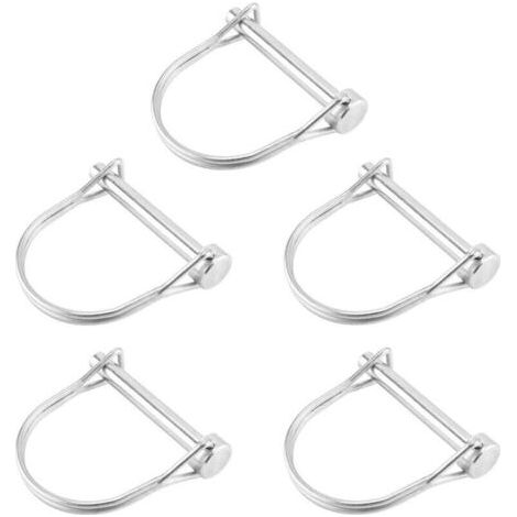 5 Pièces Goupilles de Retenue,Goupille de Verrouillage, Sourcing map,Arbre Goupille de Sécurité Goupilles Tubulaires Robuste pour Jardin de Pelouse de Remorques de Ferme (1/3)