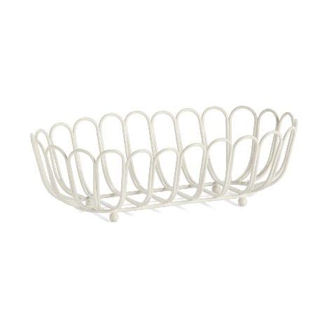 ANDREA HOUSE AX71060 Centro Mesa Metal Blanco 28,5X15X9 - ref: AX71060