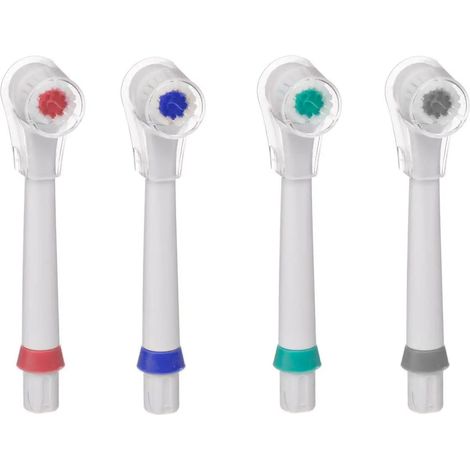 Lot de 4 Têtes Brosse à Dents "Électrique" 9cm Blanc