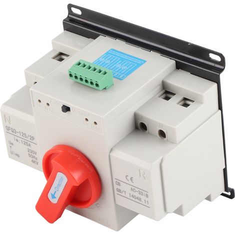 AC230V 125A Mini Dual Power Automatischer Umschalter ATS 2P Generator-Umschalter (1/5)