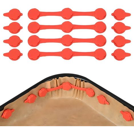 Set mit 4 magnetischen Silikonschlaufen für Heißluftfritteusen – Hitzebeständige Clips zur Befestigung von Backpapier-Einlagen, verhindern Verbrennungen und Kontakt (1/5)