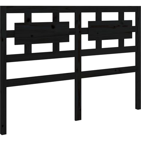 Testiera per dormire accessorio per camera da letto 125,5 x 4 x 100 cm in legno di pino nero TDL0202339