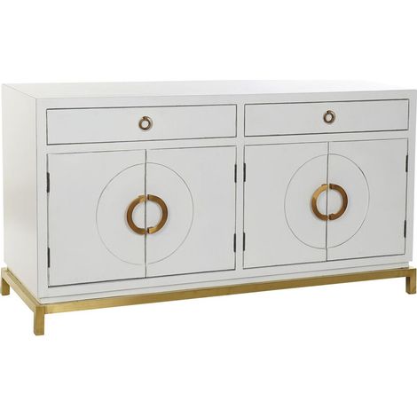 Buffet - DKD HOME DECOR - Kamakura - Madera de ingeniería - Blanco - 2 puertas (1/2)