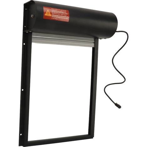 Ouverture automatique de porte de poulailler à énergie solaire avec minuterie, pour la sécurité des élevages de canards et d'oies (noir). (1/5)