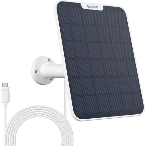 Reolink – Panneau solaire 6W pour caméra de surveillance extérieure – Support réglable 360° – Câble 4m – Résistant aux intempéries IP65