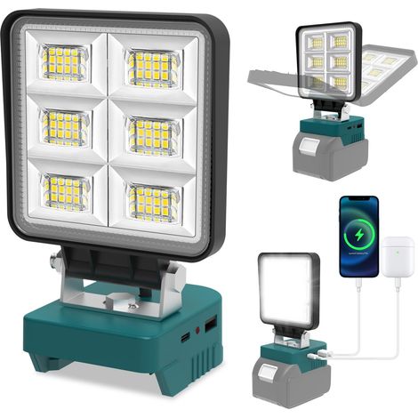 Projecteur LED Chantier pour 18V, 48W Lampes de Travail (1/5)