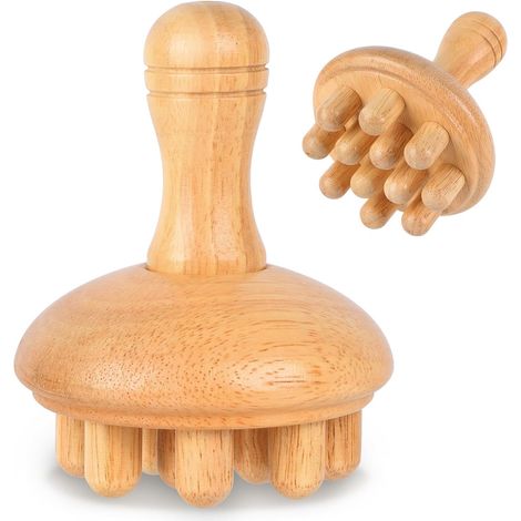 Masseur Wood Therapy, Stimulateur Anti-Cellulite Corps Gua Sha Stimulateur de Drainage Lymphatique, Thérapie par le Bois Trigger Point Dispositif Gua Sha pour Sculpture du Corps, Dos, Jambes, Utilisat (1/4)