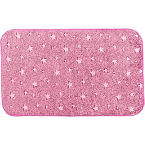 Tapis Enfant Déco "Fluo Night" 50x80cm Fuchsia (1/3)