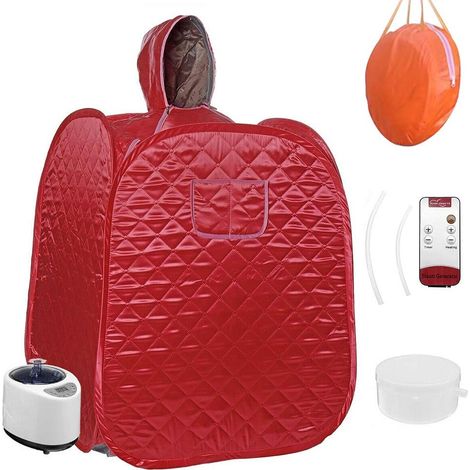 1 Sauna vapeur, pliable, tissu 4 couches, télécommande, kit herbes, usage domicile (1/5)