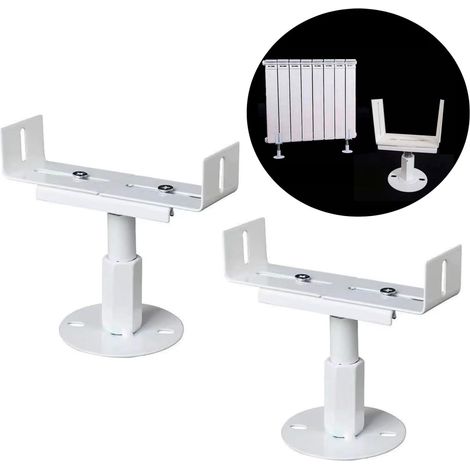 Pieds de radiateur traditionnels pour radiateurs réglables en hauteur, base en acier, support de sol, supports pour radiateurs colonnes (1/4)