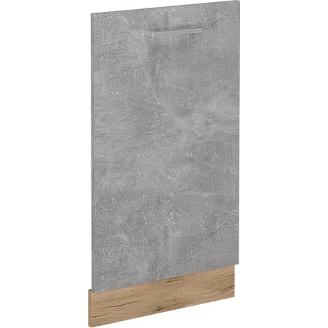 Tapa del lavavajillas R-Line, Hormigón, 45 cm sin encimera, Vicco