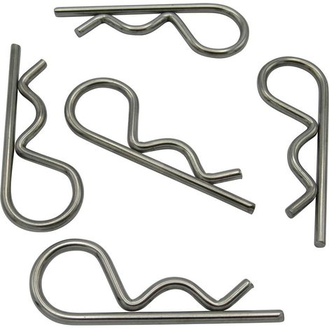 6MM Stainless Steel R Clips x5 (Beta Retaining Pins)