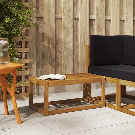 Outdoor Hocker Bank Natur 79 x 43 x 37 cm Massivholz Akazie