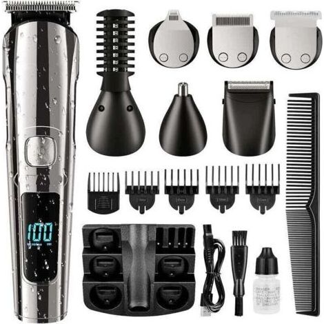 tondeuse-cheveux-hommes-11-en-1-tondeuse-barbe-et-cheveux-professionnel-sans-fil-rasoir-electrique-tondeuse-corps-de-precision-pour-nez-ecran-lcd-sabot-ajustable-impermeable-227060823 (1/4)