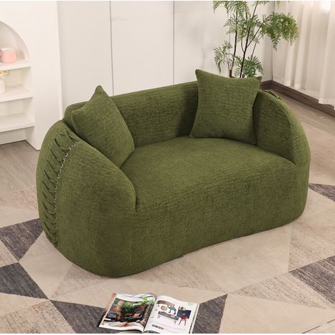 Canapé modulaire en L 239x156 cm en velours côtelé marron, méridienne droite - CHICFURN (1/5)