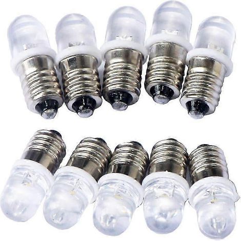 Lot de 10 ampoules LED spot E10 12V blanc chaud [jkw] (1/3)