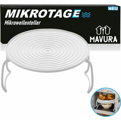 MIKROTAGE Plateau micro-ondes 2 en 1, empilable, blanc (1/5)