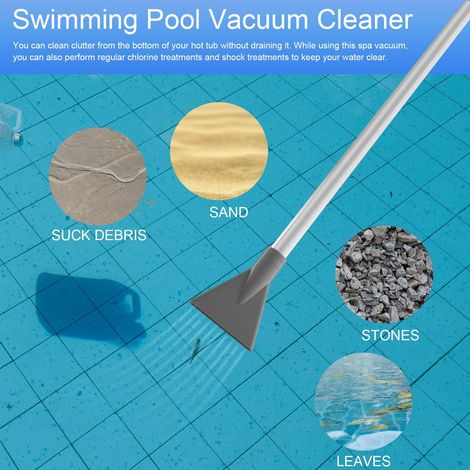 Aspirapolvere portatile senza fili 3M per vasche idromassaggio e piscine - Cambio acqua, pulizia spa portatile con bulbo comprimibile, 2 ugelli e tubo flessibile (1/4)