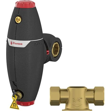 Flamco Separador de aire/lodos XStream Vent-Clean DN20 - G3/4 F con aislamiento, 11061