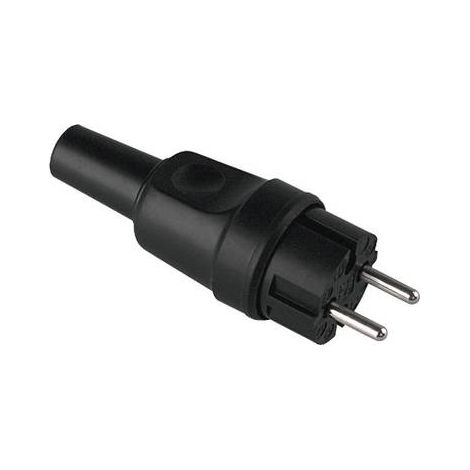 BACHMANN Enchufe de contorno de goma maciza negro, 919.179