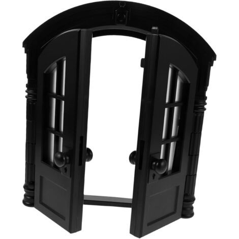 BUNTHAUS Porte Intérieure pour Animaux Double Ouverture Porte Robuste pour Chat et Petit Chien Installation Facile sans Outil Accès Pratique Sécurisé Noir (1/5)