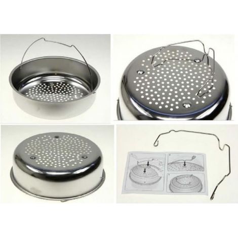 Panier Rigide Pour Autocuiseur - Diamètre 238 Mm - Profondeur 65 Mm - Compatible Modèles SS-980449 SS-980140 792654 P05216 801000 - 1 Pièce