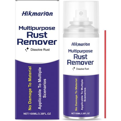Hikmarion Antirouille, Nettoyage, Détachage, Élimination de la rouille sur les métaux, Lubrification, Rénovation, Entretien, Produit d'entretien quotidien pour voiture, 100 ml (1/5)