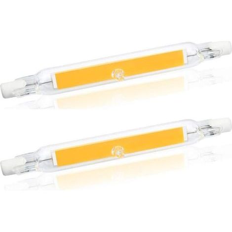 5W R7s 78MM J78 COB Filament LED Bulb, 500 lumens 360 degrees, 30W 48W 50W halogen equivalent, perfect for home, kitchen, living room, balcony, office etc (2pcs, Daylight 4000K) [Class (1/5)