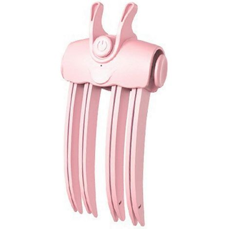 Pince chauffante expansive sans fil pour les racines outil de coiffure électrique portable pour les femmes et les filles rose (1/5)