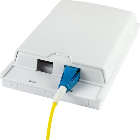Boîtier de jonction double FTTH LogiLink Professional blanc, montage en surface (1/5)